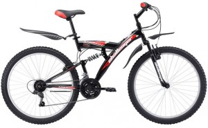 Велосипед Challenger Mission Lux FS 16 (2017) Black red