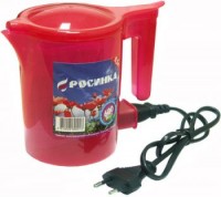 Электрический чайник Росинка 0.5 л Красный прозрачный