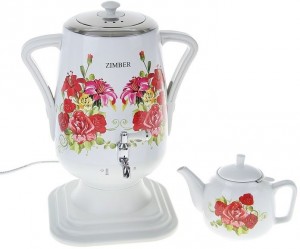 Самовар Zimber ZM-11013 White pink