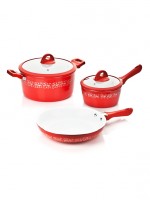 Набор посуды Pomi dOro Primavera Fiori Set дефект покрытия большой кострюли
