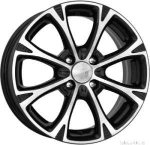 Литой диск КиК Блюз 6x15/4x98 D58.5 ET35 Черный алмаз