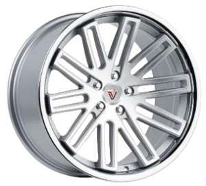 Кованый диск Vissol F-570 9x20/5x120 ET35 D74.1 Silver with machined face and chrome stainless steel lip