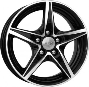 Литой диск КиК Мустанг 5x14/5x100 D57.1 ЕТ35 Алмаз черный