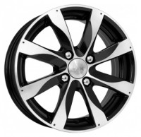 Литой диск КиК Джемини 5.5x14/4x100 D56.6 ET49 алмаз черный