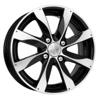 Литой диск КиК Джемини 6x15/4x98 D67.1 ЕТ35 Алмаз черный