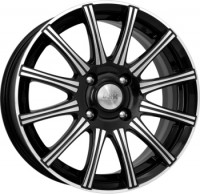 Литой диск КиК Сиеста 6x15/5x100 D67.1 ET38 Алмаз черный