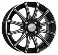 Литой диск КиК Сиеста 5.5x14/5x100 D67.1 ET35 Алмаз черный