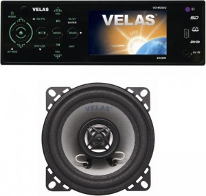 Автомагнитола Velas VD-M303U + Автоакустика Velas Scorpio 42