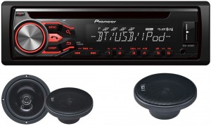 Автомагнитола Pioneer DEH-4800FD + Kicx QS 6 + Kicx QS 165