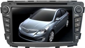 Штатное головное устройство Phantom DV-8967 Hyundai Solaris + ПО Навител + крепление