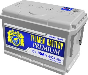 Аккумулятор для легкового автомобиля Tyumen Battery Premium 6СТ-80Ач Пр