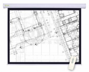 Рулонный экран для проектора Cactus  Motoscreen CS-PSM-180x180