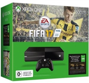 Приставка Microsoft Xbox One 500GB + Fifa17 (5C7-00281)