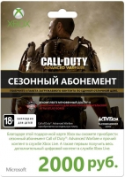Карта подписки Microsoft K4W-02848 Xbox LIVE: карта оплаты 2000 рублей Call of Duty Advanced Warfare