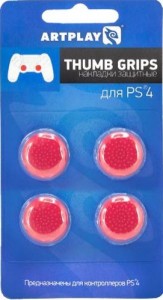 накладки на стики Artplays Thumb Grips для геймпада DualShock 4 Red