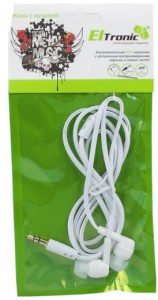 Проводные наушники Eltronic Metal Musik вакуумные 4406 White