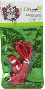 Проводные наушники Eltronic Metal Musik вакуумные 4406 Red