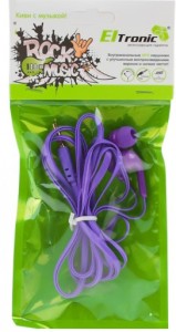 Проводные наушники Eltronic Rock Musik вакуумные 4401 Violet