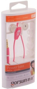 Проводные наушники Gorsun GS-A316 Pink