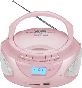 Магнитола Telefunken TF-CSRP3490B Pink