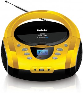 CD магнитола BBK BX165BT Black yellow
