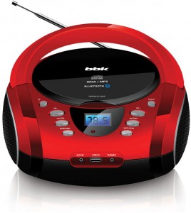 CD магнитола BBK BX165BT Black red