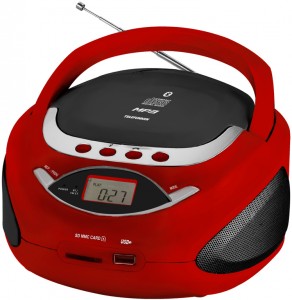 CD магнитола Telefunken TF-CSRP3494B Red