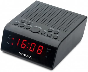 Радиобудильник Supra SA-44FM Black red