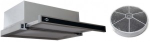 Вытяжка MBS Aralia 250 Black glass + Угольный фильтр MBS F-009