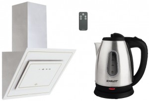 Вытяжка MBS Lavanda 160 Glass White + Электрический чайник Scarlett SC-EK21S20