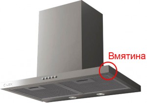Вытяжка LEX T 600 Inox дефект