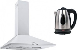 Вытяжка MBS Laurus 150 White + Электрический чайник Scarlett SC-EK21S20