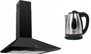 Вытяжка MBS Laurus 150 Black + Электрический чайник Scarlett SC-EK21S20