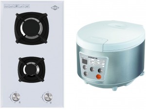 Варочная поверхность MBS PG-302 White glass + Мультиварка Polaris PMC 0350AD