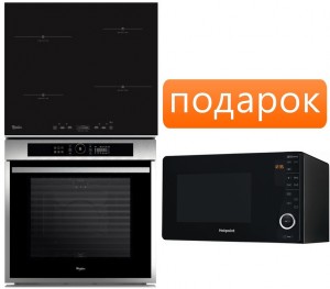 Независимый комплект встраиваемой техники Whirlpool ACM 836 BA + AKZM 8610 IX + Микроволновая печь MWHA 2622 MB