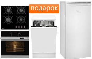 Независимый комплект встраиваемой техники Hansa BOEI 68403+BHKS61038+ZIM476H + Холодильник FM 108.4