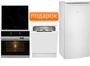 Независимый комплект встраиваемой техники Hansa BOEI 68403+BHCI63306+ZIM676H + Холодильник FM 108.4