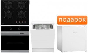 Независимый комплект встраиваемой техники Hansa BOEI62000015+BHKS61018+ZIM676H + Холодильник FM 050.4