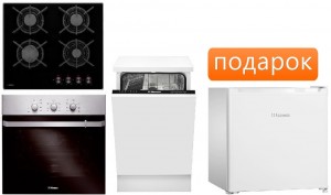 Независимый комплект встраиваемой техники Hansa BOEI68162+BHKS61038+ZIM476H + Холодильник FM 050.4