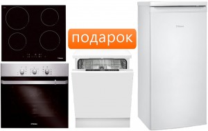 Независимый комплект встраиваемой техники Hansa BOEI68162+BHI68300+ZIM676H + Холодильник FM 108.4