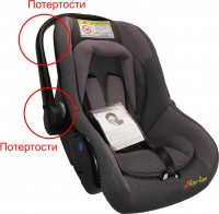 Детское автокресло Еду-еду KS-321 Серое дефект