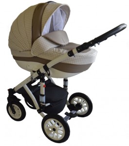 Универсальная коляска Gusio Florencja 3 в 1 Milky dark beige