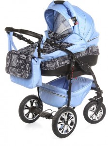 Универсальная коляска Bogus Verso 2 in 1 Blue black print
