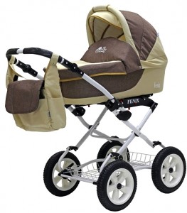Универсальная коляска Teddy Fenix Classic 05 Brown beige 2 в 1