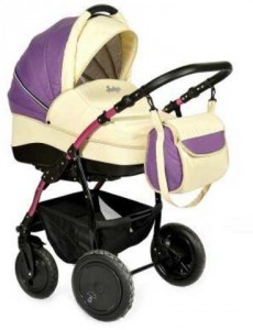 Универсальная коляска Indigo 2 в 1 Универсальная 19 Beige purple