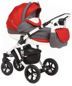 Универсальная коляска Adamex Avila 28P Grey red