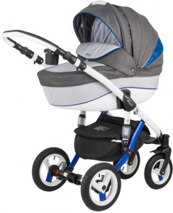 Универсальная коляска Adamex Rainbow Barletta 2 в 1 Grey blue