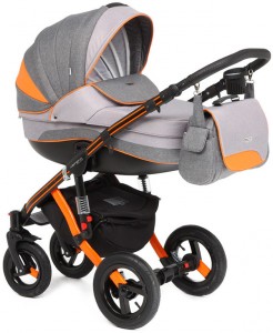 Универсальная коляска Adamex Aspena Grand Collection 2 в 1 Grey orange black
