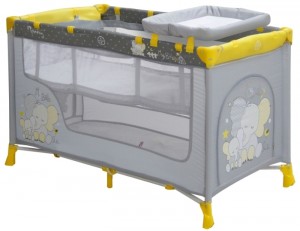 Манеж-кровать Lorelli Nanny 2 Yellow Elephants