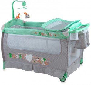 Манеж-кровать Lorelli Sleep'N'Dream Green grey snail